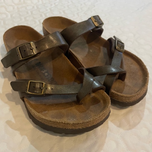 Birkenstock Shoes - Birkenstock Mayari Brown Bronze Sandals 230 EU Size 36 Cork Shoes